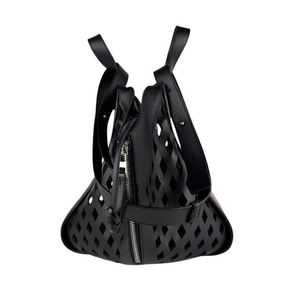 Loewe Handbags - Loewe Leather Tulip Bag Shoulder Black Hammock